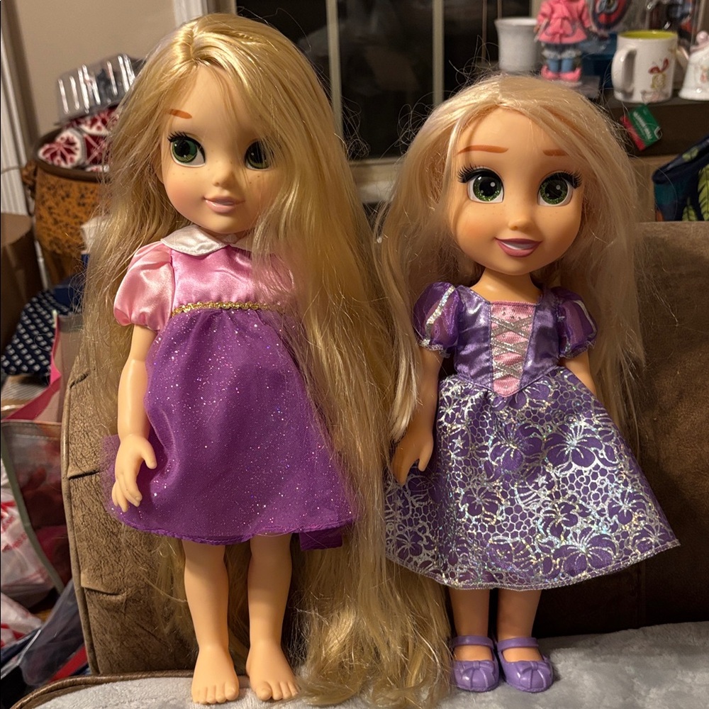 Disney Tangled Rapunzel Doll and Rapunzel Doll both used condition